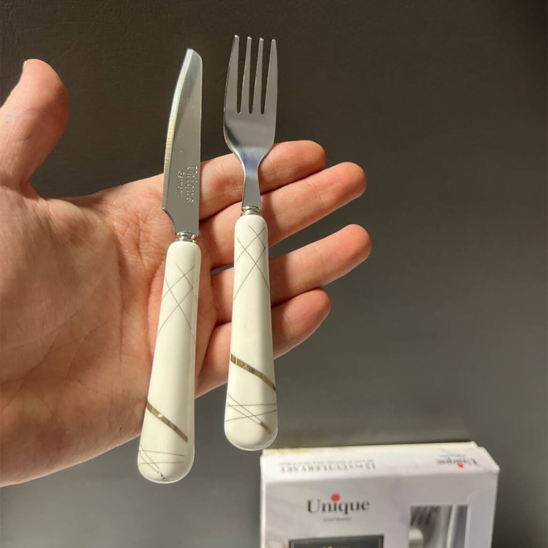 کارد چنگال سرامیکی یونیک