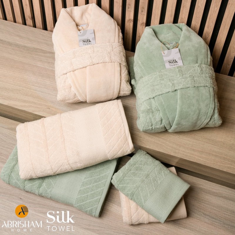 سرویس حوله عروس دو‌قلو silk