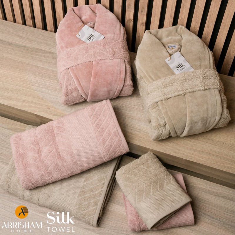 سرویس حوله عروس دو‌قلو silk