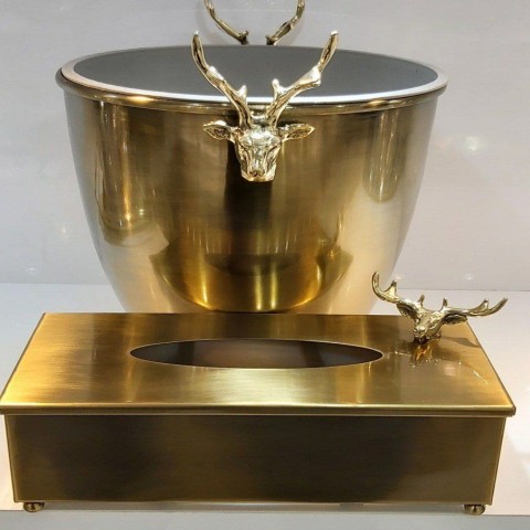 سطل و دستمال گوزن طلایی