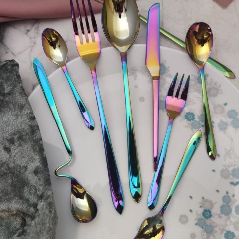 سرویس ۳۰ نفره قاشق و چنگال کوبورگ هفت رنگ S.G