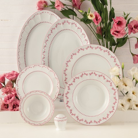 سرویس 103پارچه 12نفره نئوکلاسیک طرح فرانسیس صورتی