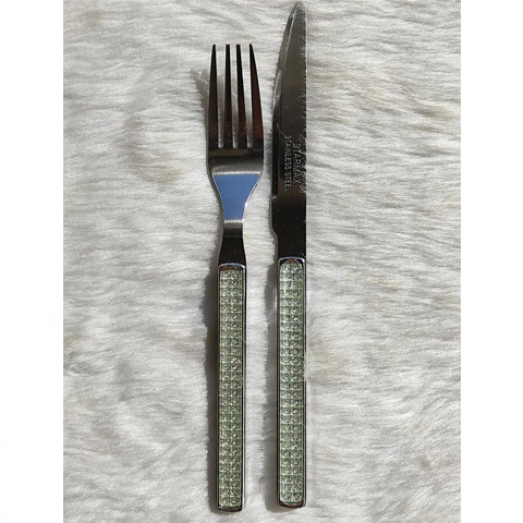 کارد چنگال نگین دار