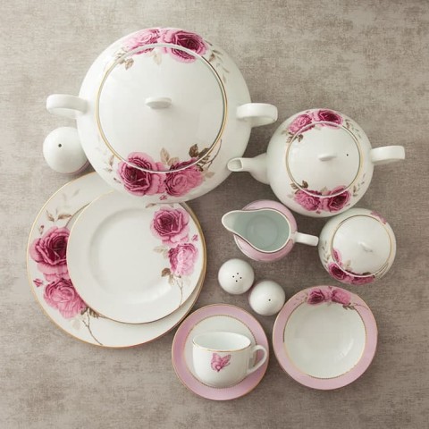 سرویس102 پارچه رزفلاور زرین