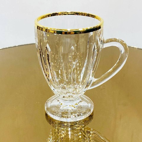 ماگ چایخوری لب طلا و نقره