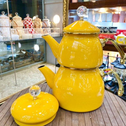 کتری قوری لعابی royal crown