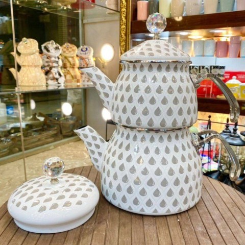 کتری قوری لعابی royal crown