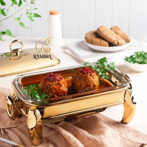 سوفله خوری استیل طلایی رامیسا