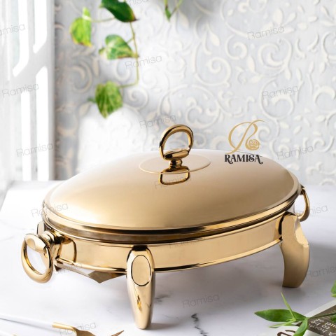 سوفله خوری استیل طلایی رامیسا