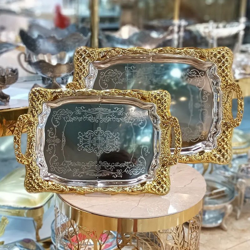 سینی استیل ۲تیکه خارجی