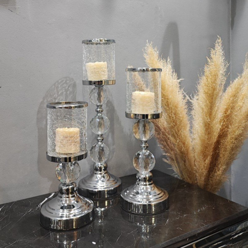 شمعدان کریستالی 3سایز