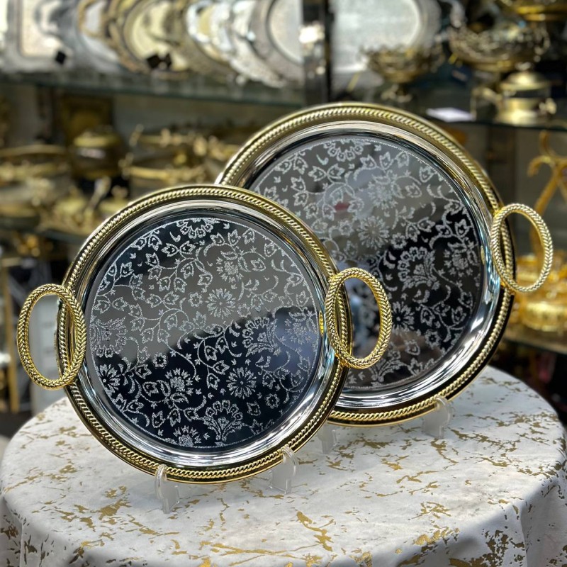 سینی استیل ۲تیکه اماراتی