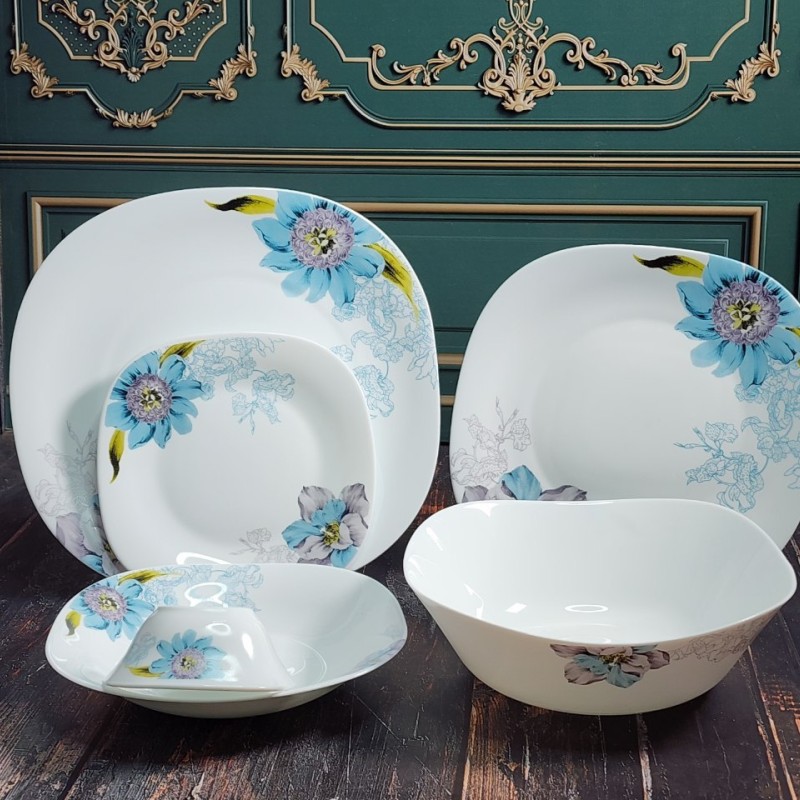  سرویس ۲۶ پارچه ۶نفره غداخوری  طرح مربع پاکسیما فیروزه