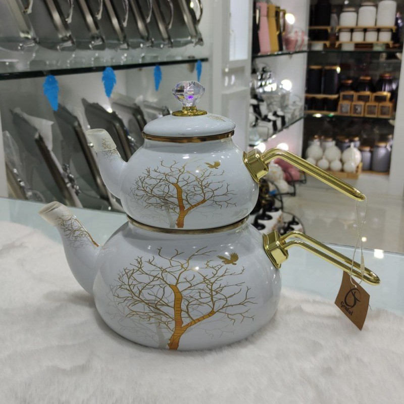 کتری قوری لعابی درب الماسی