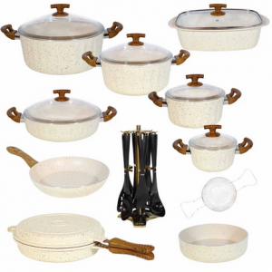 سرویس قابلمه گرانیتی25پارچه قالب الیپس برند اویز