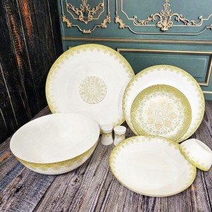  سرویس ۲۸ پارچه ۶نفره غداخوری  طرح گرد الماس 