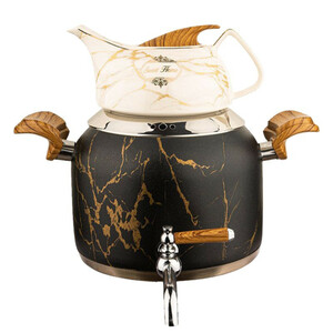 ست کتری و قوری کروپ ست طرح چوب کد 915