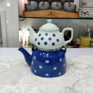 کتری قوری لعابی خالدار