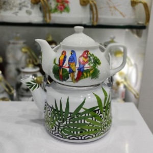 کتری قوری لعابی طرح ترک