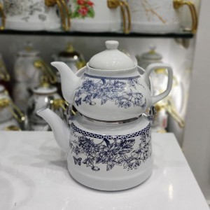 کتری قوری لعابی طرح ترک