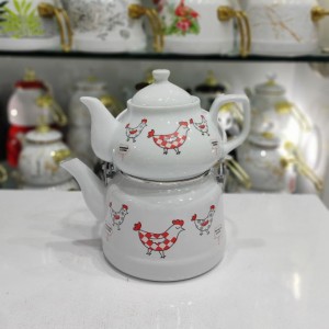 کتری قوری لعابی طرح ترک