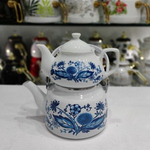 کتری قوری لعابی طرح ترک