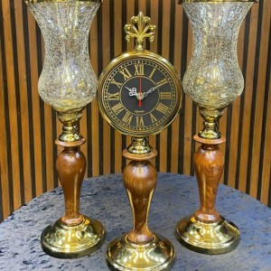 ست ساعت و شمعدان رومیزی آنتیک