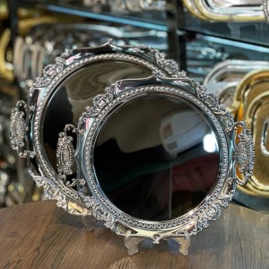 سینی گرد استیل ۲تیکه اماراتی