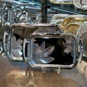 سینی استیل ۲تیکه خارجی