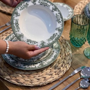 سرویس غذا خوری Rosabella green محصول kosova ترکیه