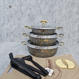 سرویس سه تابه دربدار 5+6 پارچه ماموت مدل ماربل