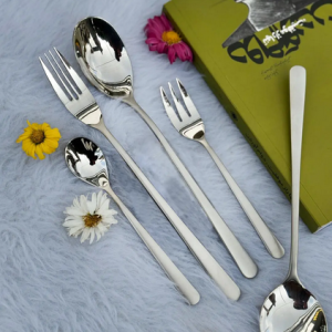 سرویس قاشق چنگال فیلیکس 30 نفره 157 پارچه نقره ای مات