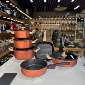 سرویس قابلمه 10 پارچه PMT (گرانیتی) مدل السا