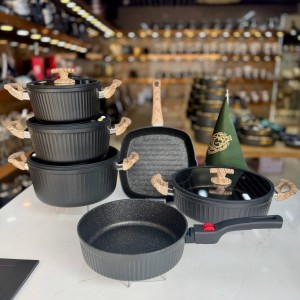 سرویس قابلمه 10 پارچه PMT (گرانیتی) مدل السا