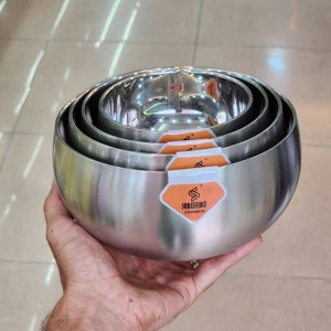 ست کاسه استیل دو جداره