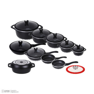 سرویس قابلمه و تابه گرانیتی 19 پارچه یلکن مدل Cookware