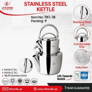 کتری و قوری استیل لایف اسمایل TK1_18