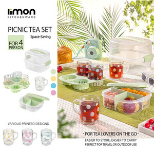 سبد پیک نیک لیمون مدل چای خوری کد FIDOKA-2241