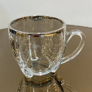 ماگ چایخوری لب طلا و نقره