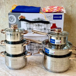 سرویس قابلمه 12پارچه استیل کرکماز