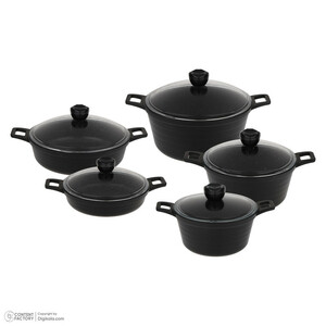 سرویس قابلمه و تابه گرانیت 10 پارچه زرساب مدل جولیانا کد JL-8100