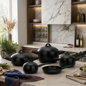 سرویس ۹ پارچه arow ترکیه مدل black stone