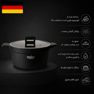 سرویس قابلمه و تابه گرانیت 15 پارچه ماینز مدل R-15