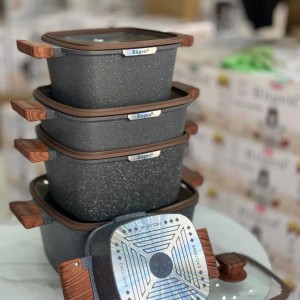 سرویس قابلمه 10 پارچه مربعی روگن مدل Ru-7015