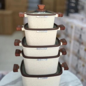سرویس قابلمه 10 پارچه مربعی روگن مدل Ru-7015