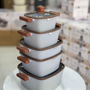سرویس قابلمه 10 پارچه مربعی روگن مدل Ru-7015