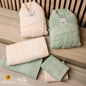 سرویس حوله عروس دو‌قلو silk