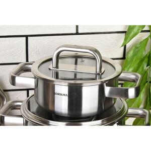 سرویس قابلمه و تابه استیل 8 پارچه کرکماز مدل SILVERA کد 2788