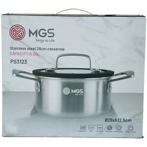 قابلمه استیل ام جی اس مدل کف لیزری PS3123 سایز 28
