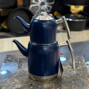 کتری قوری استیل نزاز سرمه ای